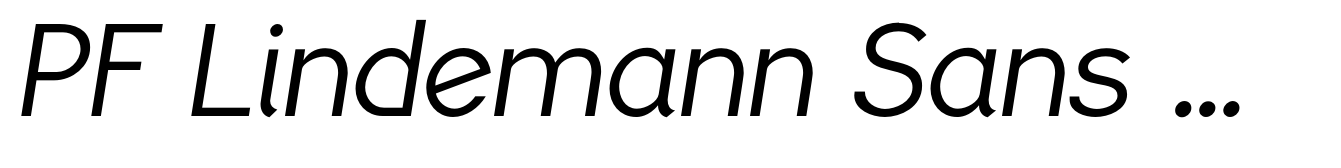 PF Lindemann Sans Book Italic